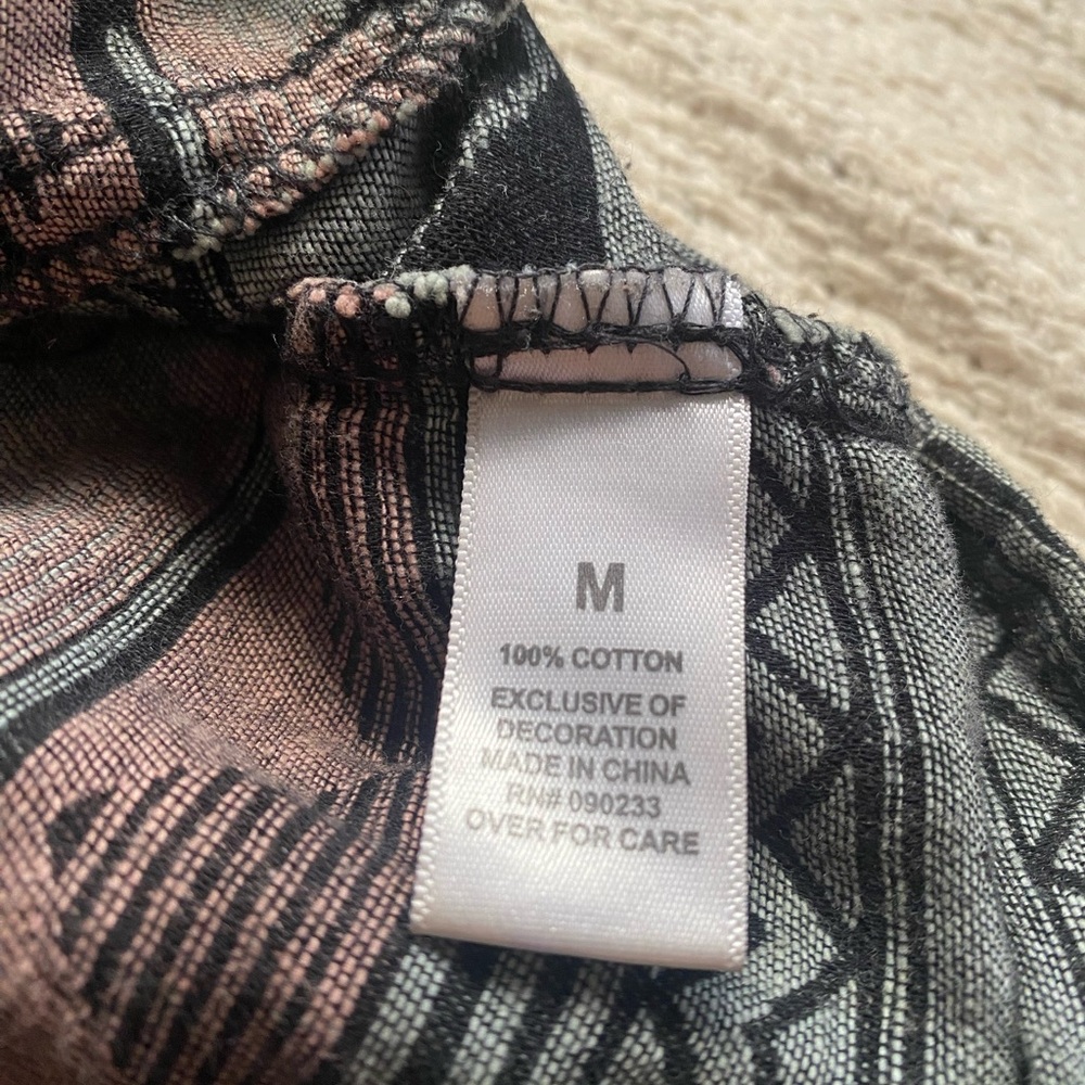 Aztec Pattern Hooded Button-Up Shirt Jacket - Picture 5 of 5